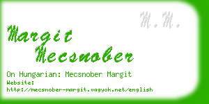 margit mecsnober business card